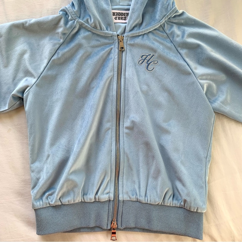 Hidden Cult Velour Angel Track Jacket 🩵